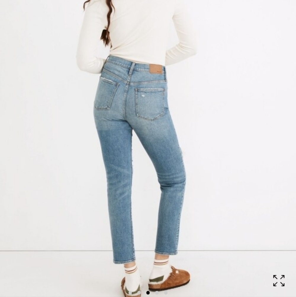 Madewell the perfect vintage high-rise ripped jeans Women's denman wash sz 27. - Picture 5 of 17